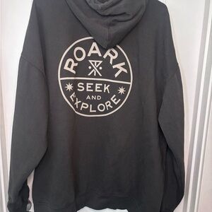 Roark Men's Black Hoodie Sweatshirt XXL “Seek and Explore”